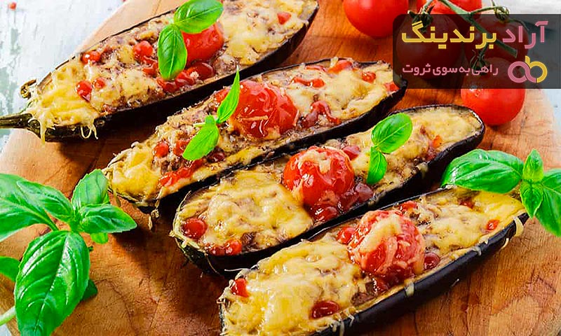 طرز تهیه بادمجان سیاه شکم پر خوشمزه و مجلسی مرحله به مرحله