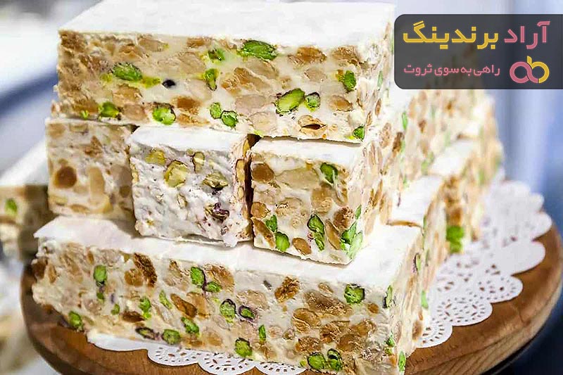 قیمت گز آردی بادامی + پخش تولیدی عمده کارخانه