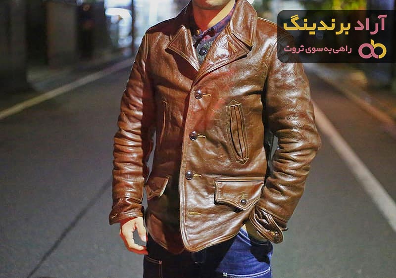 پالتو چرم بلند مردانه قهوه ای در شیک ترین مدل ها با ضمانت اصل بودن