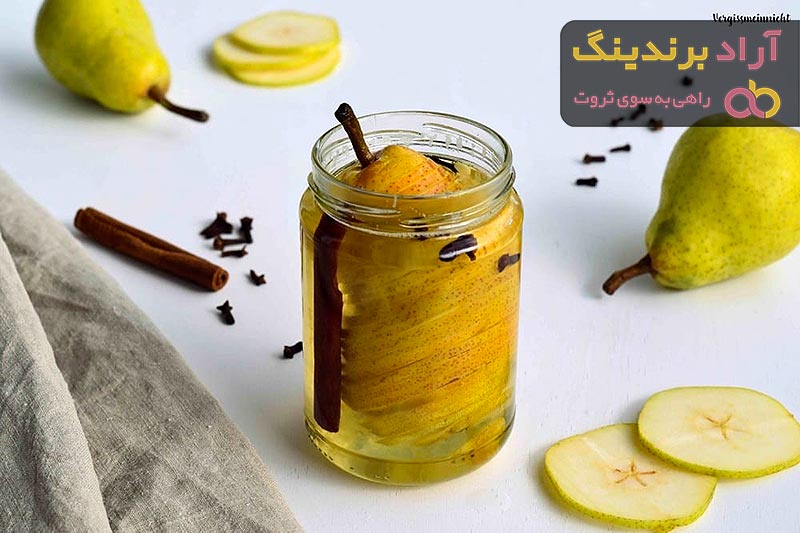 خرید و قیمت روز کمپوت گلابی شیشه ای