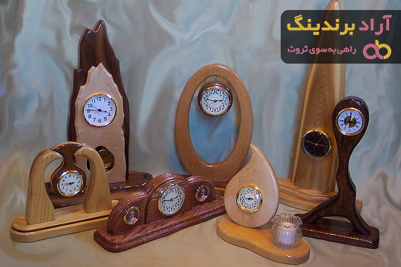 قیمت خرید ساعت چوبی دکوری + عکس