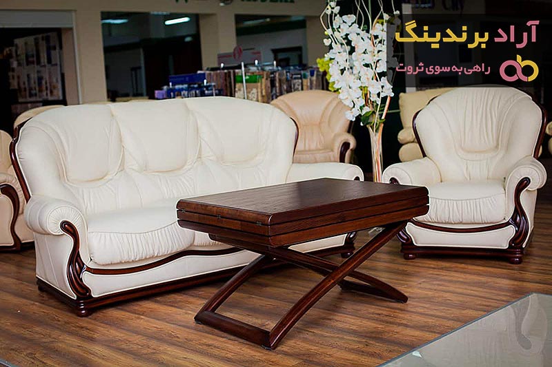 میز عسلی تاشو پایه استیل | قیمت مناسب خرید عالی