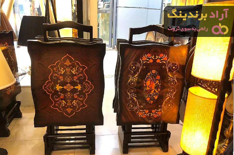 خرید میز عسلی تاشو معرق با قیمت استثنایی