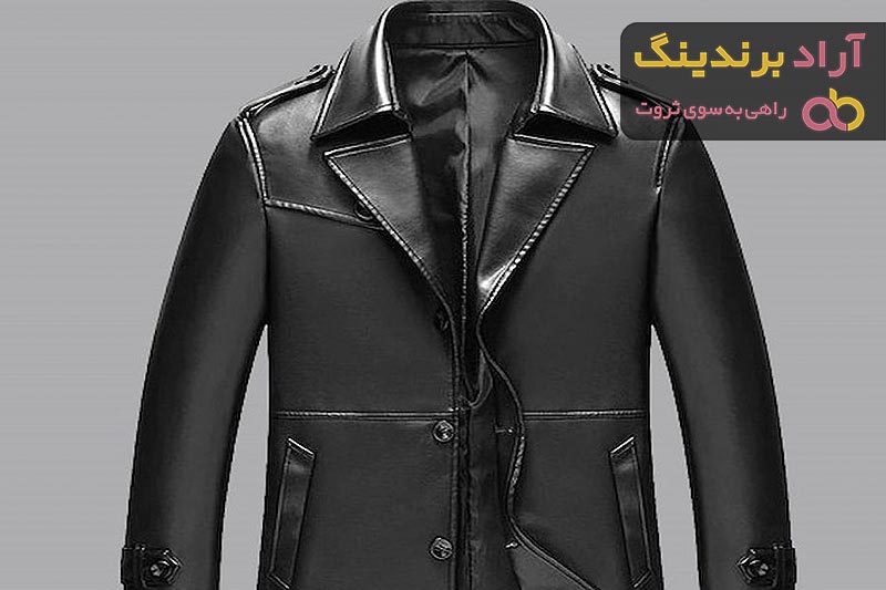 کاپشن چرم مردانه بلند | خرید با قیمت ارزان