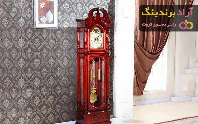 خرید و قیمت ساعت ایستاده چوبی قهوه ای