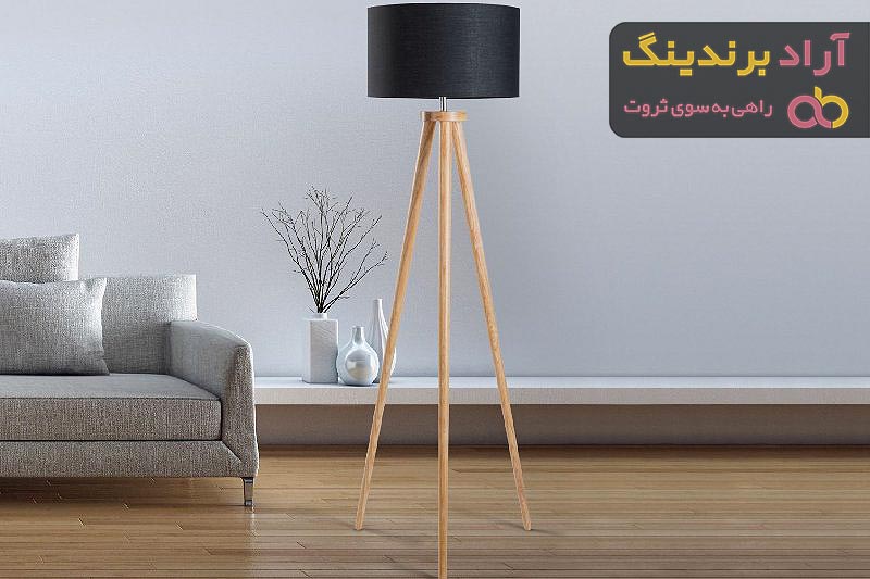 خرید و قیمت آباژور چوبی ایستاده پایه دار