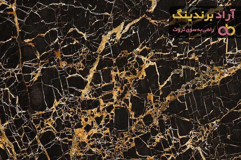 خرید و قیمت سنگ مرمریت مشکی رگه دار
