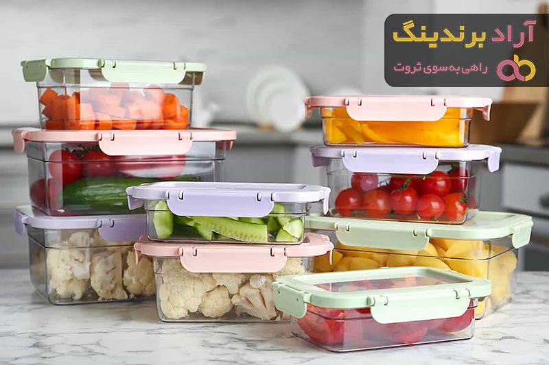 خرید ظروف پلاستیکی درب دار جدید + بهترین قیمت