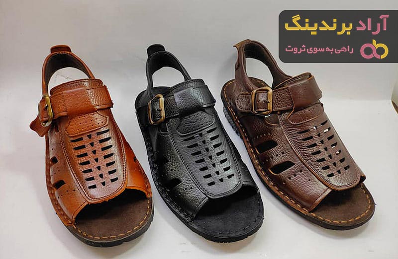 قیمت خرید صندل مردانه چرم طبیعی در تهران شیراز ایلام کرج