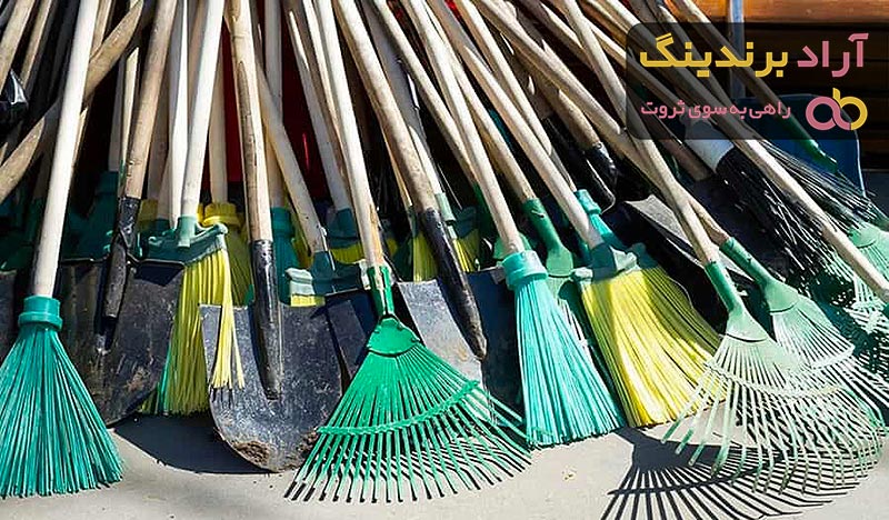 خرید جارو پلاستیکی دسته دار بزرگ با قیمت استثنایی