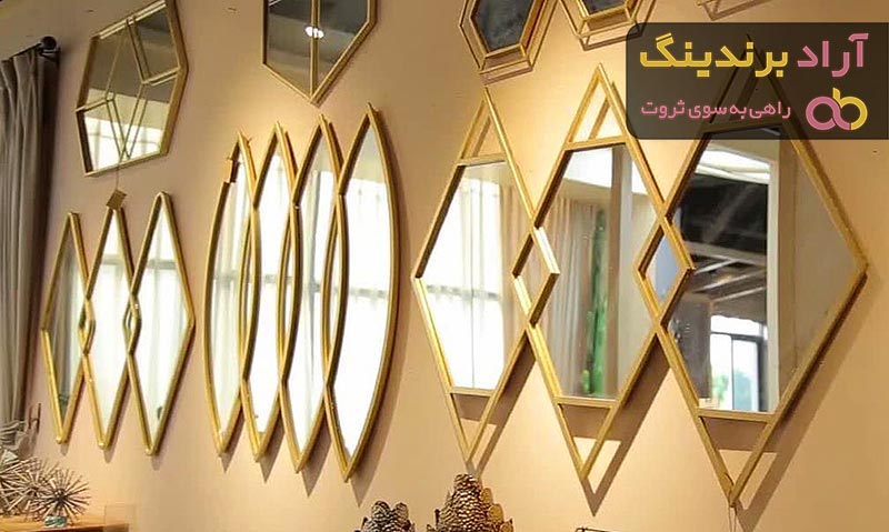 خرید و قیمت انواع تابلو آینه ای طلایی