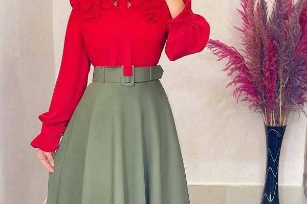 خرید و قیمت شومیز بلند مجلسی دخترانه