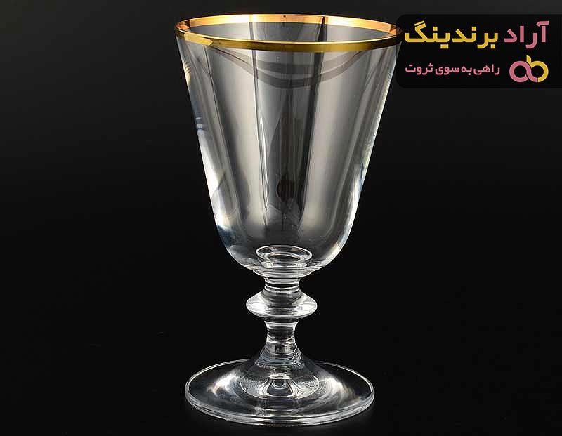 بلور پایه دار ارزان قدیمی رنگی