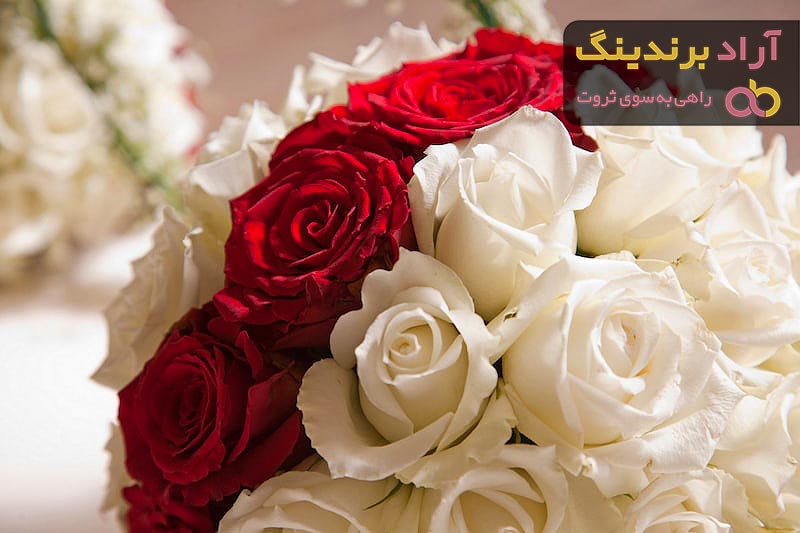 خرید و قیمت روز دسته گل رز سفید