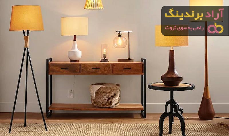خرید آباژور چوبی ایستاده پذیرایی + بهترین قیمت