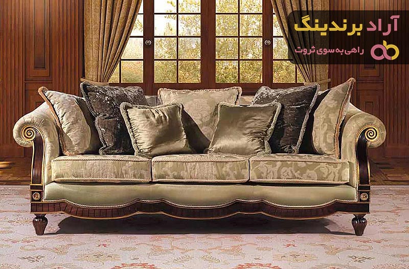 بهترین مبل کلاسیک طوسی رنگ + قیمت خرید عالی