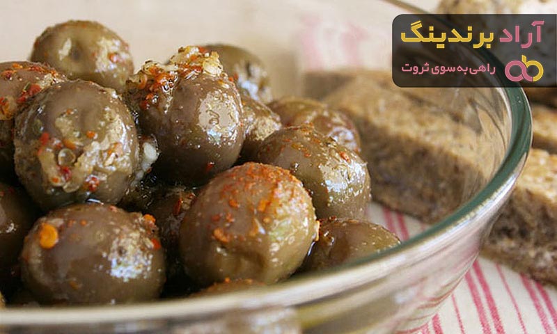 خرید و قیمت انواع زیتون پرورده کیلویی