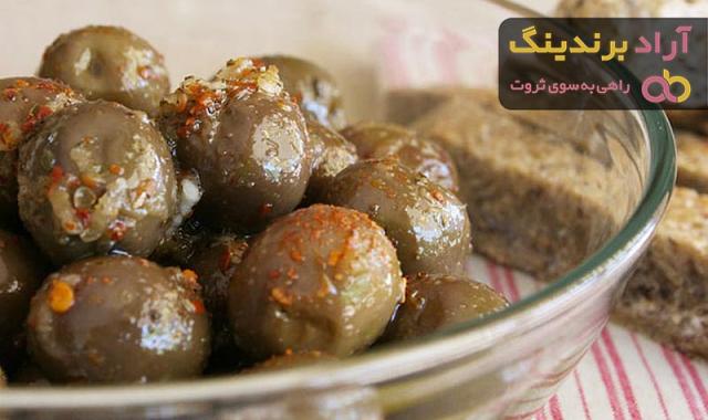 خرید و قیمت انواع زیتون پرورده کیلویی