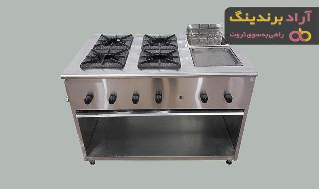 قیمت خرید اجاق گاز صنعتی استیل مکث + تست کیفیت