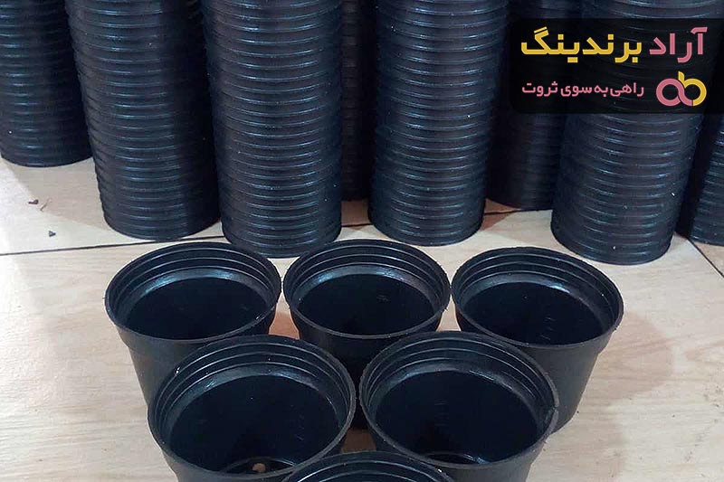 تولید گلدان پلاستیکی مشکی