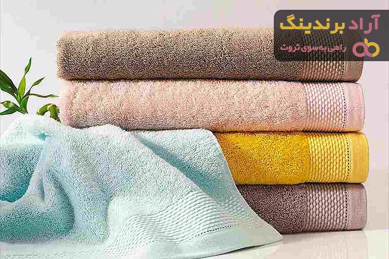 حوله آشپزخانه عروس جدید سفید صورتی + مشخصات بسته بندی عمده فله