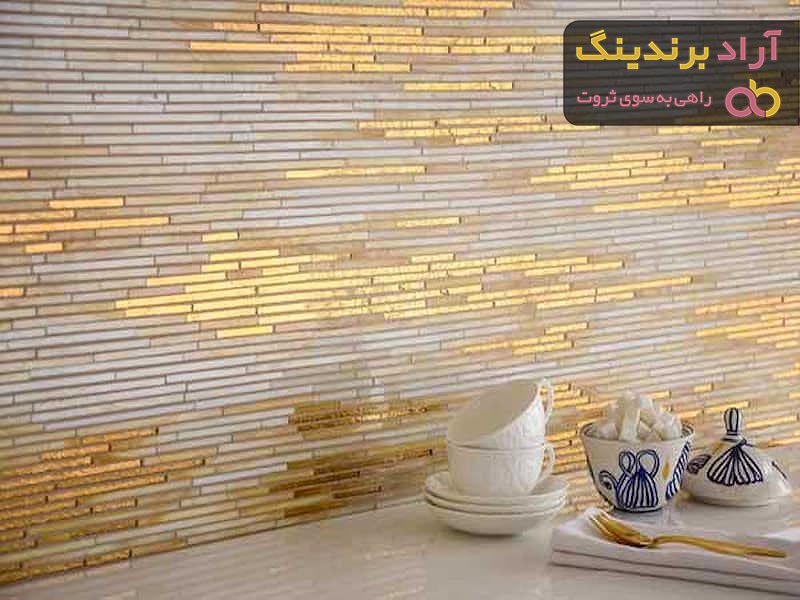 خرید و قیمت کاشی سفید طلایی آشپزخانه