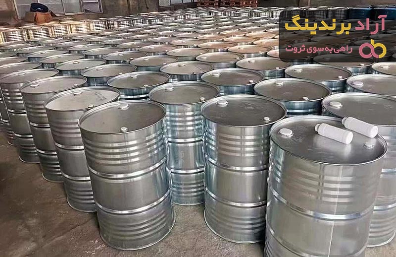 بشکه فلزی گالوانیزه با ضخامت استاندارد برای بسته بندی مواد شیمیایی و غذایی