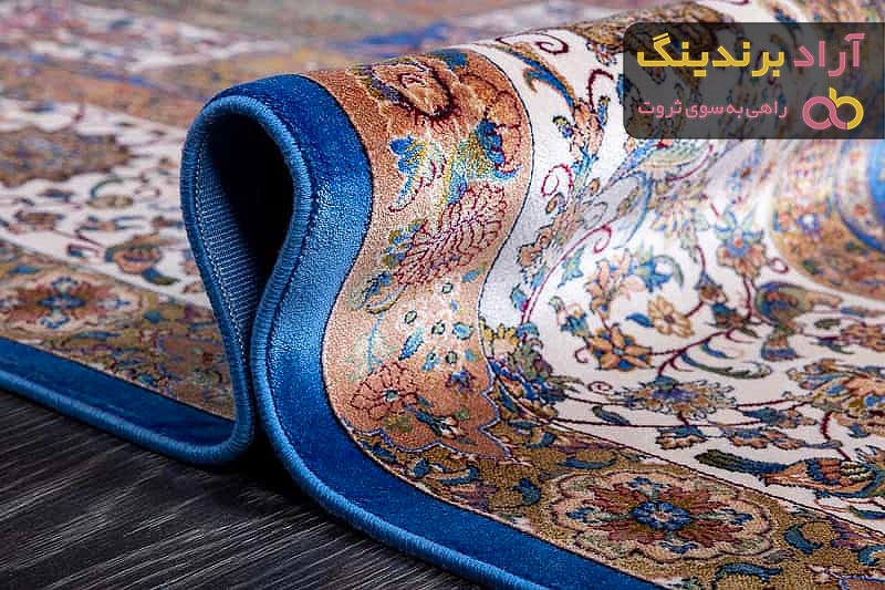 فرش گل ابریشم لاکچری | خرید با قیمت ارزان