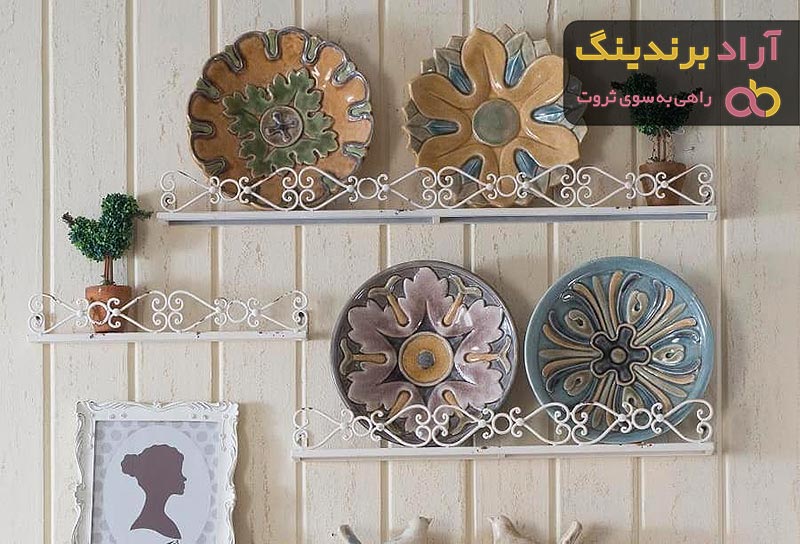 خرید و قیمت بشقاب دیوارکوب سفالی عاشقانه