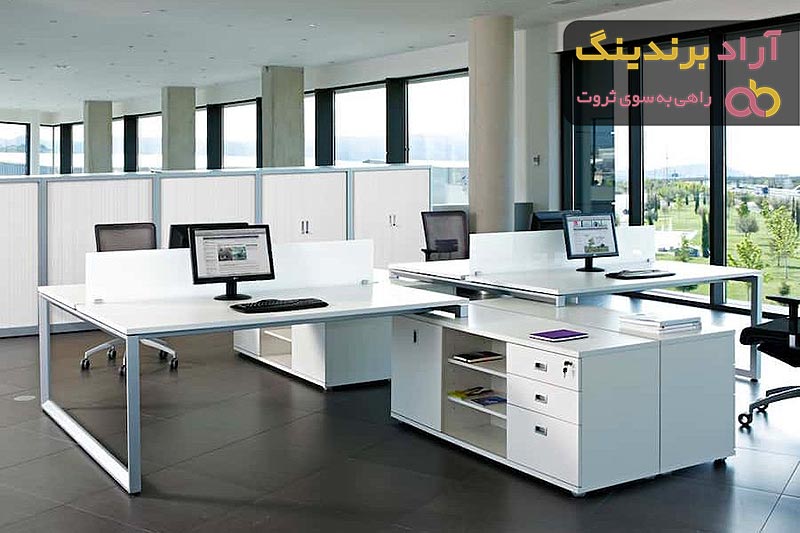 خرید میز اداری مدرن سفید + بهترین قیمت