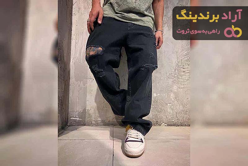 شلوار بگ مردانه؛ رنگ مشکی مدل (زیپ دار، اسلش، ورزشی)