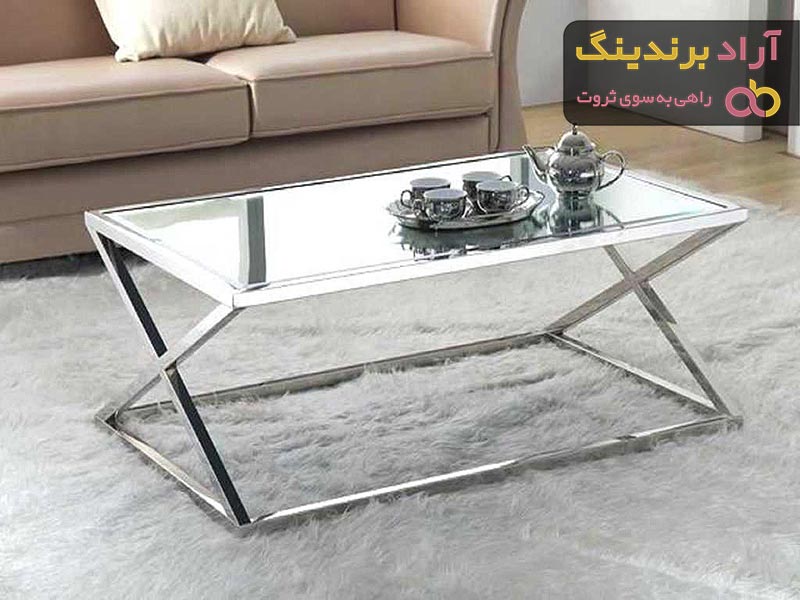 قیمت و خرید انواع میز عسلی شیشه ای پایه دار