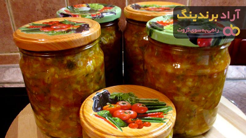 قیمت خرید ترشی ليته شيشه ای + مشخصات، عمده ارزان