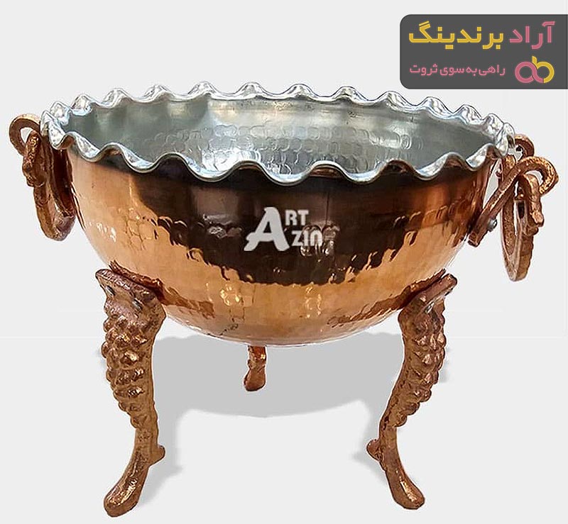 قیمت میوه خوری سه پایه مسی + بهترین قیمت خرید