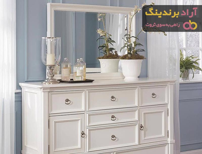 خرید آینه دراور سفید + قیمت عالی با کیفیت تضمینی