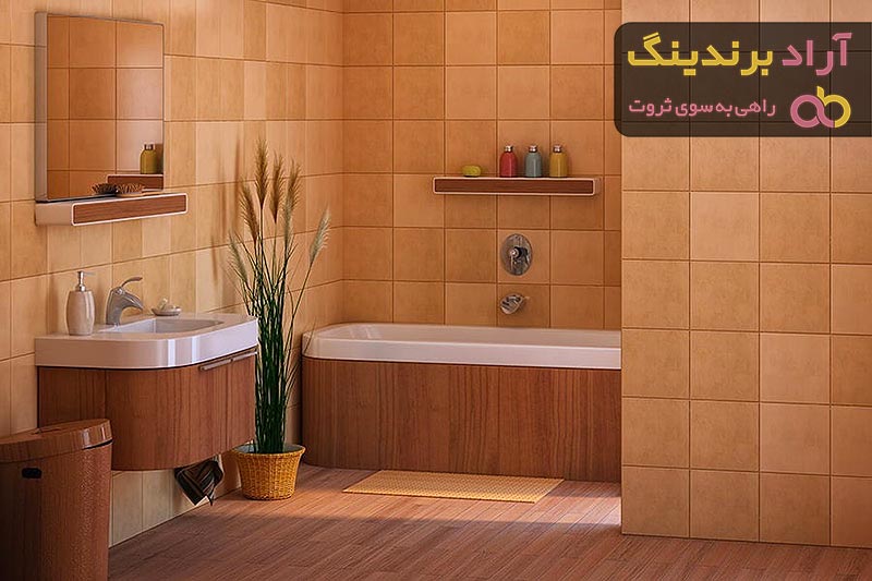 کاشی سرامیک سرویس بهداشتی سفید طلایی + قیمت