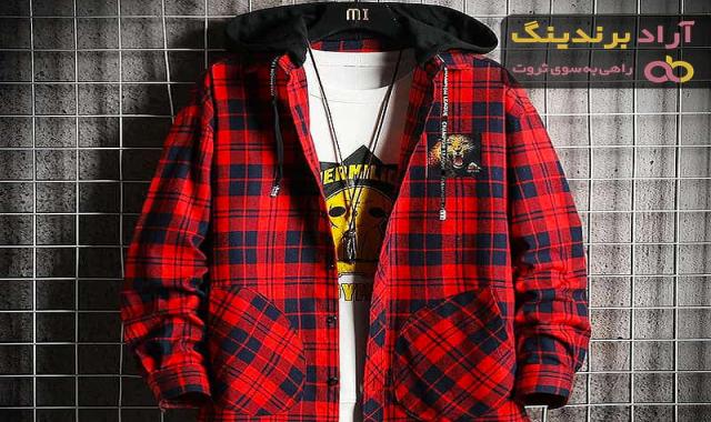 سویشرت چهارخانه؛ جنس پشمی مردانه پسرانه در 2 رنگ قرمز مشکی