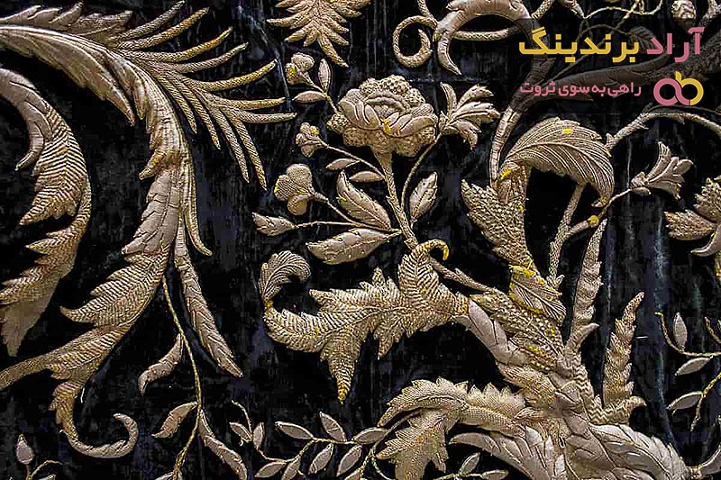 قیمت ترمه سرمه دوزی شده + خرید انواع متنوع ترمه سرمه دوزی شده