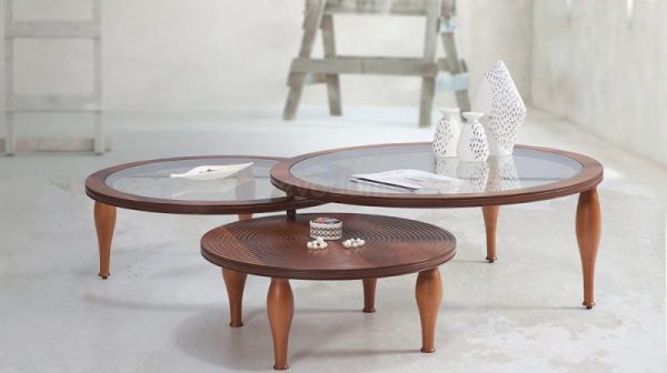 میز عسلی گرد چوبی | خرید با قیمت ارزان