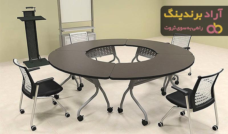 خرید انواع میز کنفرانس اداری گرد با بهترین قیمت