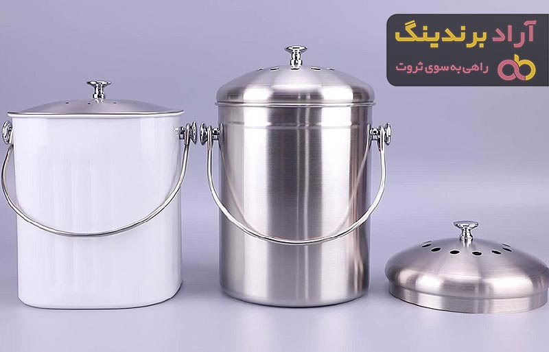 قیمت خرید سطل استیل برنج + عکس