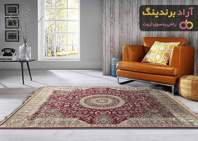 خرید و قیمت فرش ماشینی ابریشم طبیعی