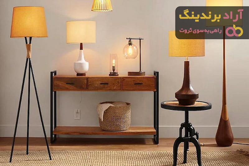 خرید آباژور ایستاده چوبی + قیمت عالی