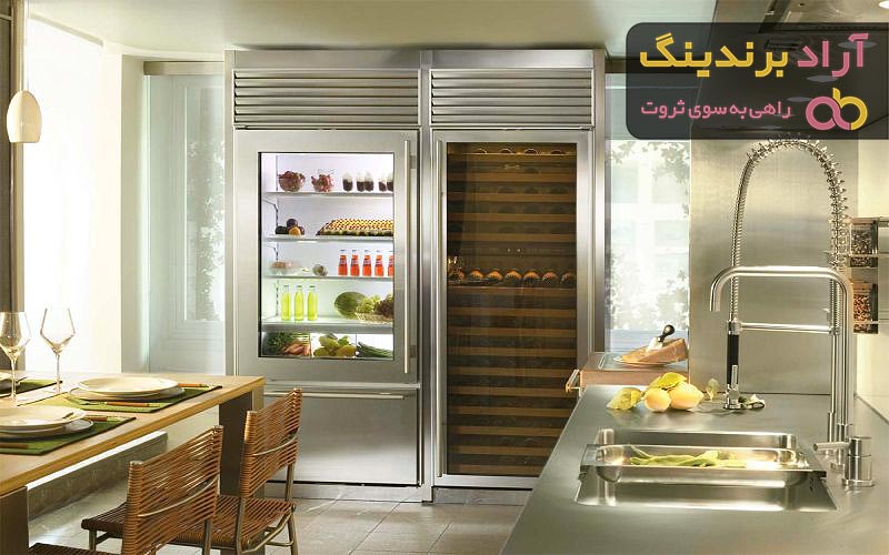 قیمت یخچال فریزر درب شیشه ای
