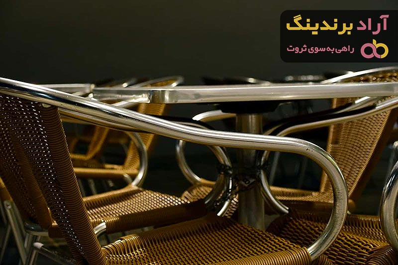 قیمت صندلی پایه فلزی طلایی