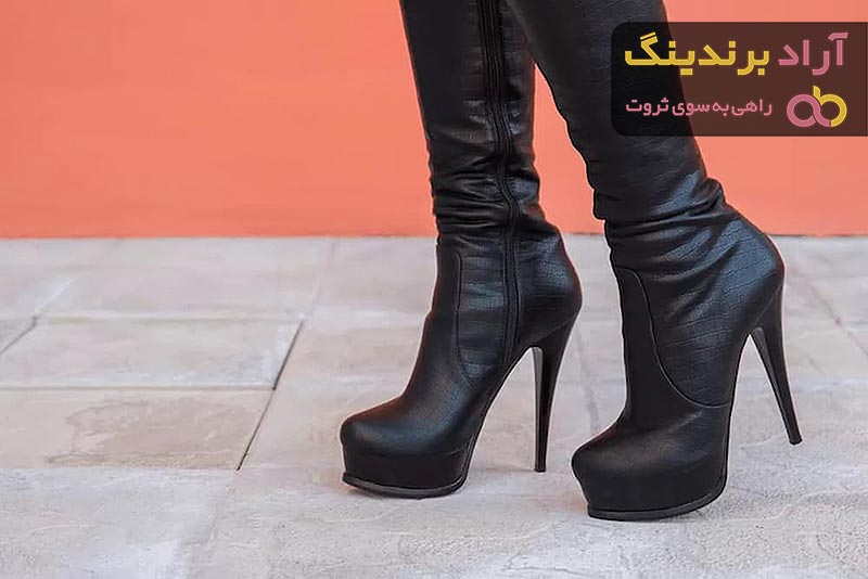 قیمت کفش چرم ساق بلند زنانه