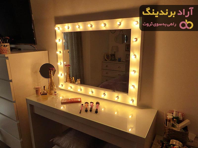 قیمت آینه گریم چراغ دار