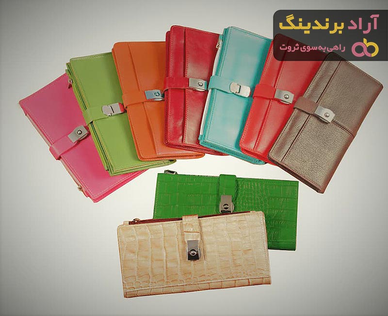 قیمت کیف پول چرم طبیعی زنانه