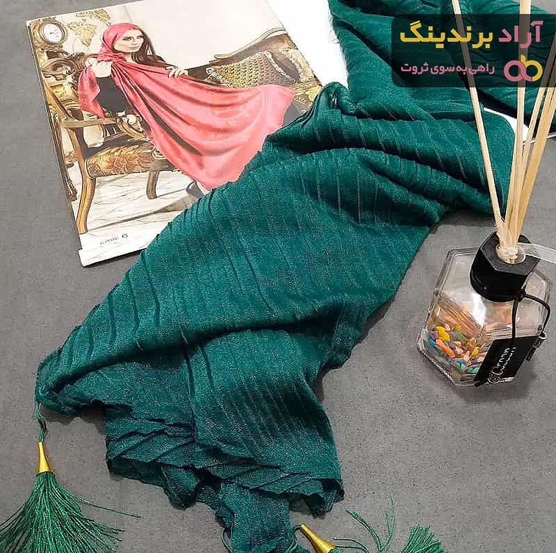 قیمت شال پلیسه منگوله دار