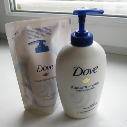 قیمت مایع دستشویی کرمی داو